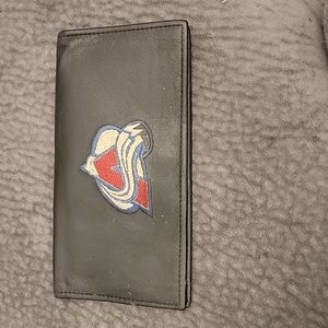 7" NHL Avalanche checkbook leather wallet